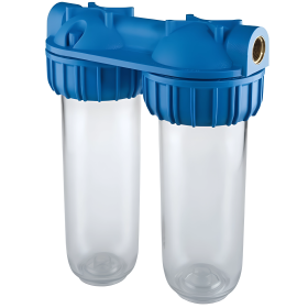 Filtro doppio Aqua-Base per cartuccia da 10 pollici